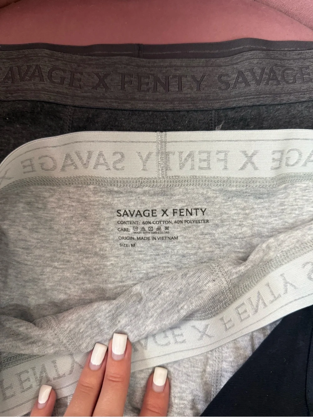 NEVER WORN!!! Savage X Fenty Men's Boxer Briefs - Black, Dark Gray, Light Gray